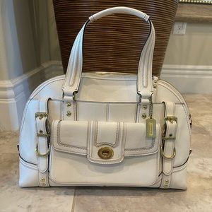 Large white Coach bag